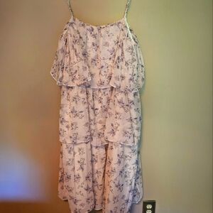 Long Arula tiered Dress. Lots of layers! Flowered. Cottage ❤️